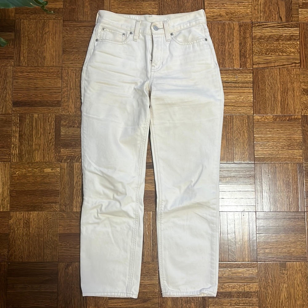 J.Crew Classic Straight Ecru Jeans